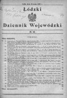 Łódzki Dziennik Wojewódzki 15 maj 1930 nr 10