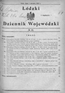 Łódzki Dziennik Wojewódzki 1 sierpień 1930 nr 15