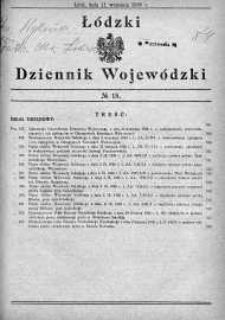 Łódzki Dziennik Wojewódzki 11 wrzesień 1930 nr 18