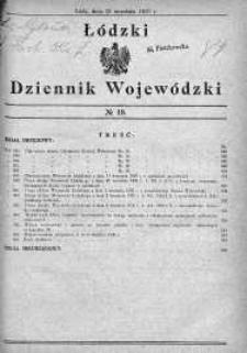 Łódzki Dziennik Wojewódzki 13 wrzesień 1930 nr 19