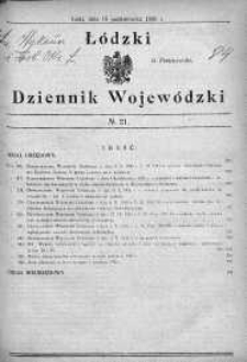 Łódzki Dziennik Wojewódzki 15 październik 1930 nr 21
