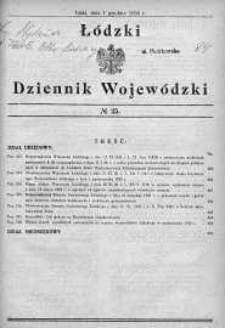 Łódzki Dziennik Wojewódzki 1 grudzień 1930 nr 25