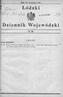 Łódzki Dziennik Wojewódzki 12 grudzień 1930 nr 26