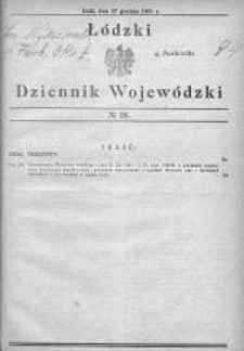 Łódzki Dziennik Wojewódzki 27 grudzień 1930 nr 28