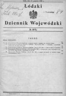 Łódzki Dziennik Wojewódzki 31 grudzień 1930 nr 29