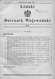 Łódzki Dziennik Wojewódzki 16 luty 1931 nr 5