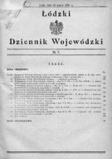 Łódzki Dziennik Wojewódzki 16 marzec 1931 nr 7