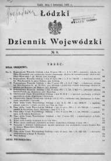 Łódzki Dziennik Wojewódzki 1 kwiecień 1931 nr 8