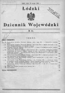Łódzki Dziennik Wojewódzki 15 maj 1931 nr 11