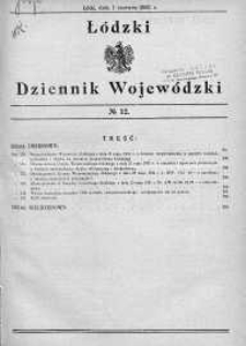 Łódzki Dziennik Wojewódzki 1 czerwiec 1931 nr 12