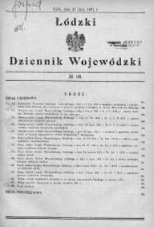 Łódzki Dziennik Wojewódzki 31 lipiec 1931 nr 16