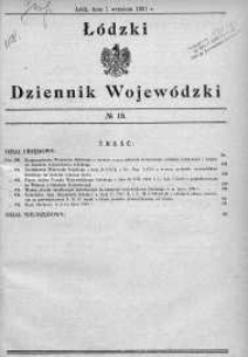 Łódzki Dziennik Wojewódzki 1 wrzesień 1931 nr 18