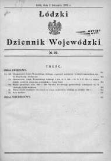 Łódzki Dziennik Wojewódzki 2 listopad 1931 nr 22