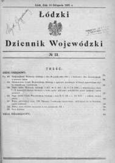Łódzki Dziennik Wojewódzki 16 listopad 1931 nr 23