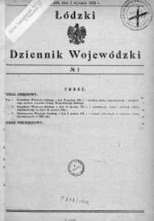 Łódzki Dziennik Wojewódzki 2 styczeń 1932 nr 1