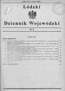 Łódzki Dziennik Wojewódzki 1 luty 1932 nr 3