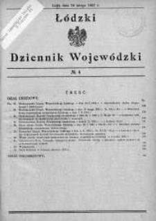 Łódzki Dziennik Wojewódzki 15 luty 1932 nr 4