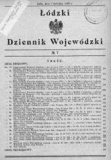 Łódzki Dziennik Wojewódzki 1 kwiecień 1932 nr 7
