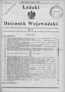 Łódzki Dziennik Wojewódzki 1 czerwiec 1932 nr 11