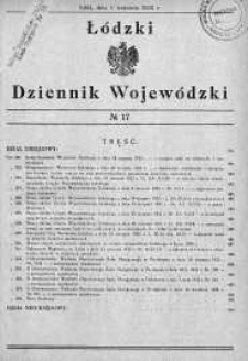 Łódzki Dziennik Wojewódzki 1 wrzesień 1932 nr 17