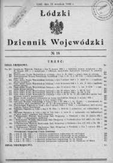 Łódzki Dziennik Wojewódzki 15 wrzesień 1932 nr 18