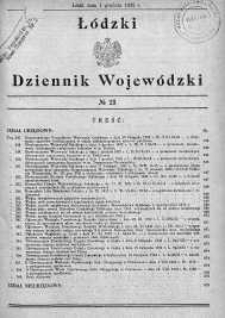 Łódzki Dziennik Wojewódzki 1 grudzień 1932 nr 23