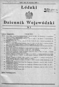 Łódzki Dziennik Wojewódzki 16 styczeń 1933 nr 2