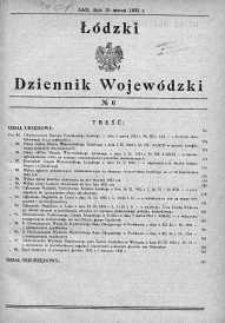 Łódzki Dziennik Wojewódzki 15 marzec 1933 nr 6