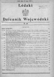 Łódzki Dziennik Wojewódzki 15 maj 1933 nr 10