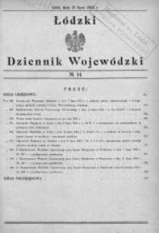 Łódzki Dziennik Wojewódzki 15 lipiec 1933 nr 14