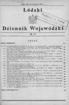 Łódzki Dziennik Wojewódzki 16 sierpień 1933 nr 17