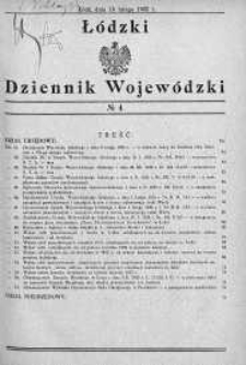 Łódzki Dziennik Wojewódzki 15 luty 1935 nr 4