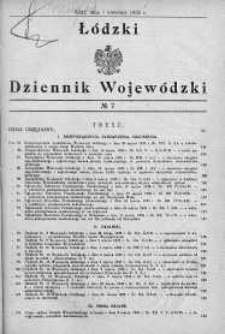 Łódzki Dziennik Wojewódzki 1 kwiecień 1935 nr 7
