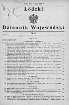 Łódzki Dziennik Wojewódzki 1 maj 1935 nr 9