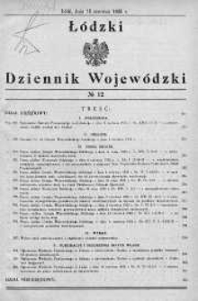 Łódzki Dziennik Wojewódzki 15 czerwiec 1935 nr 12