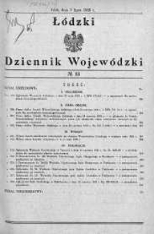 Łódzki Dziennik Wojewódzki 1 lipiec 1935 nr 13