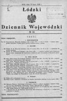 Łódzki Dziennik Wojewódzki 15 lipiec 1935 nr 14