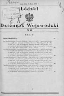Łódzki Dziennik Wojewódzki 24 lipiec 1935 nr 17