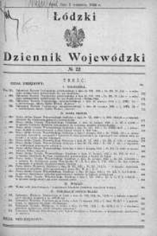 Łódzki Dziennik Wojewódzki 2 wrzesień 1935 nr 22