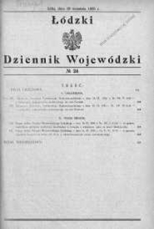 Łódzki Dziennik Wojewódzki 19 wrzesień 1935 nr 24