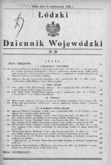 Łódzki Dziennik Wojewódzki 15 październik 1935 nr 26