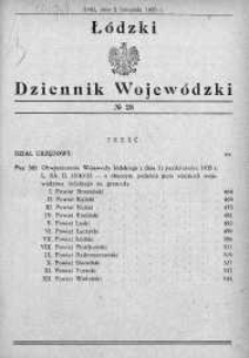Łódzki Dziennik Wojewódzki 2 listopad 1935 nr 28
