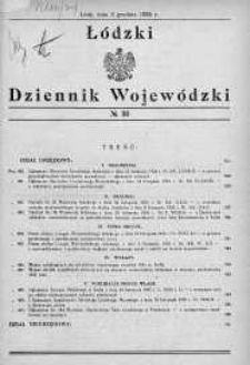 Łódzki Dziennik Wojewódzki 2 grudzień 1935 nr 30