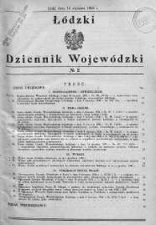 Łódzki Dziennik Wojewódzki 15 styczeń 1936 nr 2