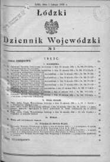 Łódzki Dziennik Wojewódzki 1 luty 1936 nr 3