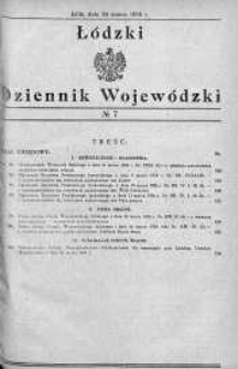 Łódzki Dziennik Wojewódzki 24 marzec 1936 nr 7