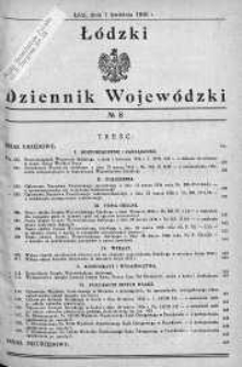 Łódzki Dziennik Wojewódzki 1 kwiecień 1936 nr 8