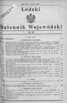 Łódzki Dziennik Wojewódzki 1 maj 1936 nr 10
