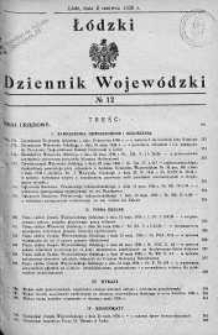Łódzki Dziennik Wojewódzki 2 czerwiec 1936 nr 12