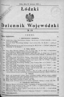 Łódzki Dziennik Wojewódzki 15 czerwiec 1936 nr 13